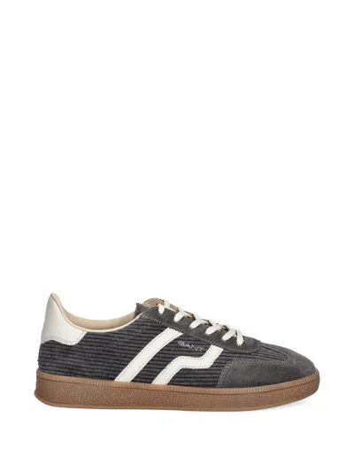 Gant Cuzima Corduroy Stripe Sneakers In Gray