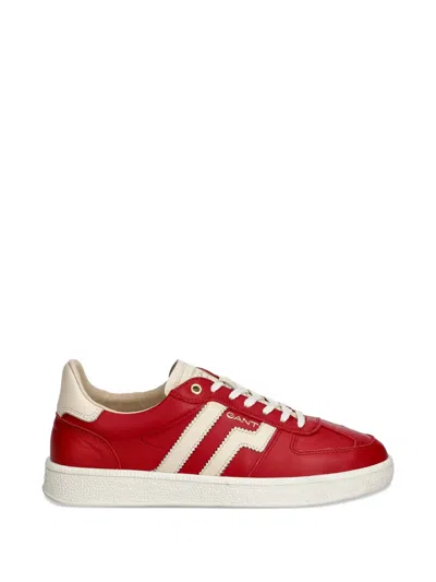 Gant Cuzima Leather Sneakers In Red