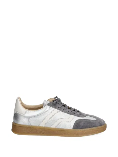 Gant Cuzima Leather Sneakers In Gray