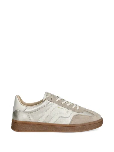 Gant Cuzima Panelled Sneakers In Gold