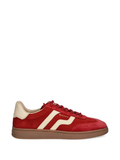 Gant Cuzmo Stripe Panelled Sneakers In Red