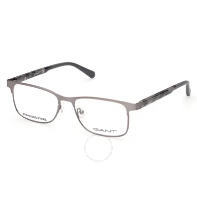 Gant Demo Rectangular Men's Eyeglasses Ga3211-3 009 54 In Gun Metal / Gunmetal