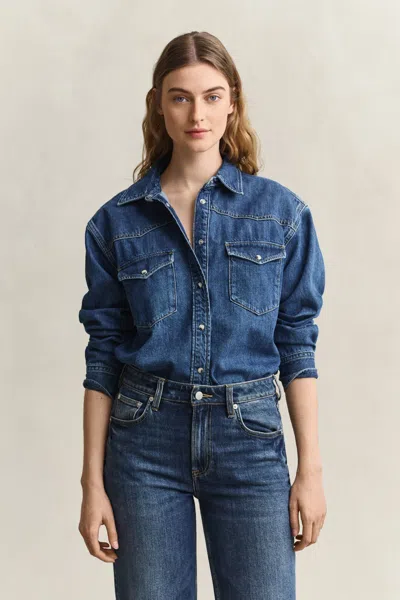 Gant Denim Ranger Shirt In Blue