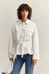Gant Denim Tie Jacket In White