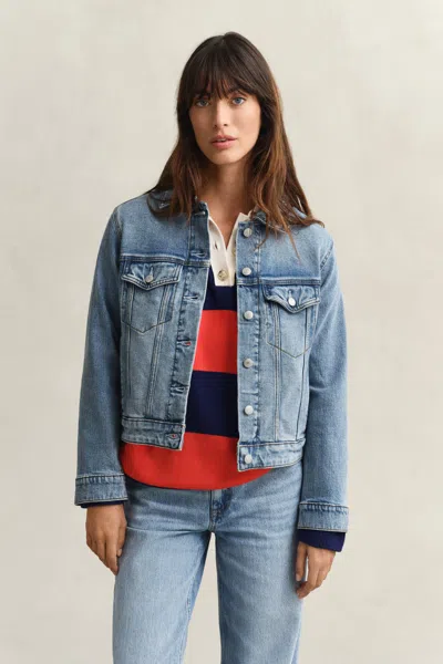 Gant Denim Trucker Jacket In Blue