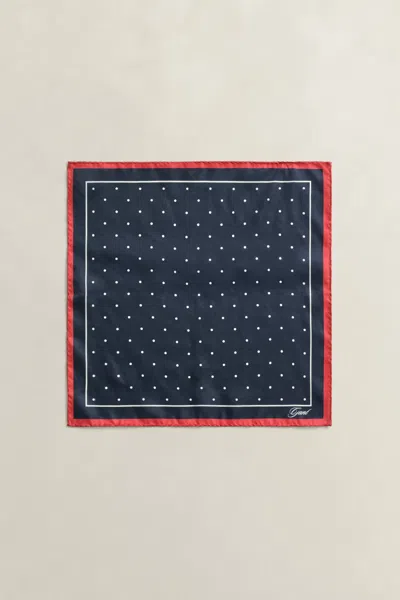 Gant Dot Pocket Square In Blue