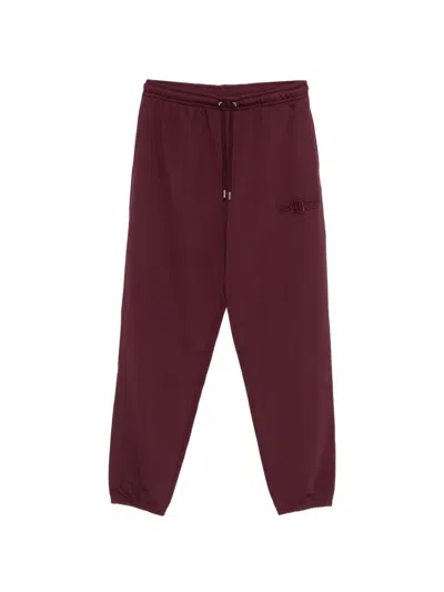 Gant Drawstring-fastening Track Pants In Burgundy