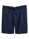 Gant Drawstring Linen Shorts In Blue