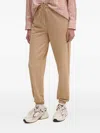 Gant Drawstring Logo Track Pants In Brown