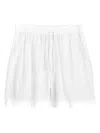 Gant Drawstring Textured Shorts In White