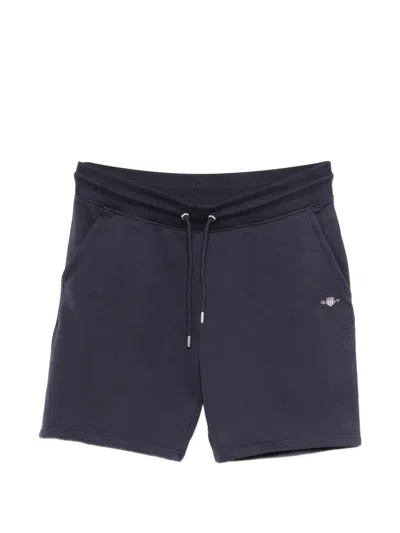 Gant Drawstring Track Shorts In Blue