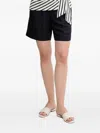 Gant Elastic-waist Linen Shorts In Blue