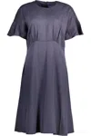 Gant Ele Blue Short-sleeve Dress In Blue