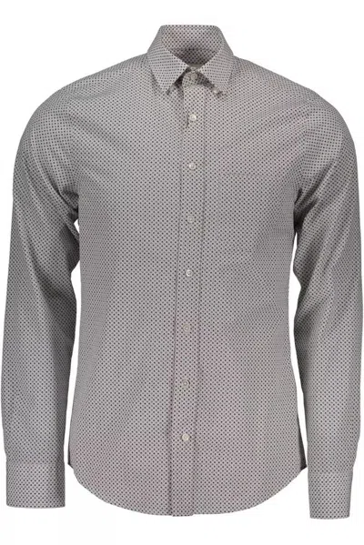 Gant Ele Long Sleeve Button-down Men's Shirt In White
