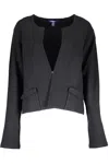 Gant Black Wool Women Cardigan In Grey