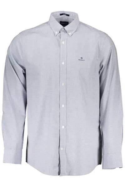 Gant Ele Organic Cotton Blend Men's Shirt In Blue