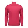 Gant Ele Pink Turtleneck Sweater In Pure Wool In Red