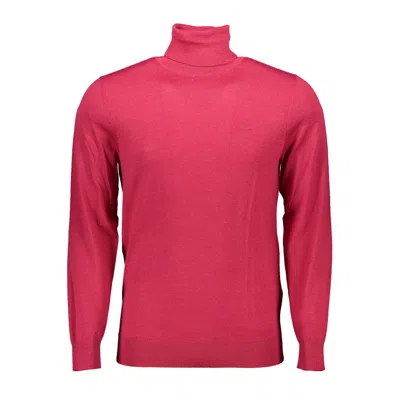 GANT GANT ELEGANT PINK TURTLENECK SWEATER IN PURE MEN'S WOOL