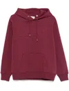 Gant Embossed-logo Hoodie In Red