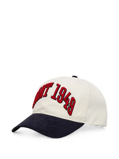 Gant Embroidered Baseball Cap In White