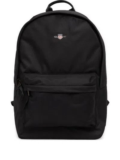 Gant Embroidered Logo Backpack In Black