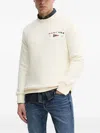 Gant Embroidered Logo Sweatshirt In Neutral