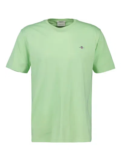 Gant Embroidered T-shirt In Green