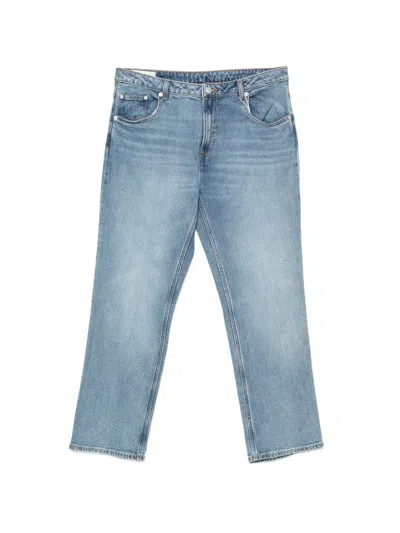 Gant Faded-effect Straight-leg Jeans In Blue
