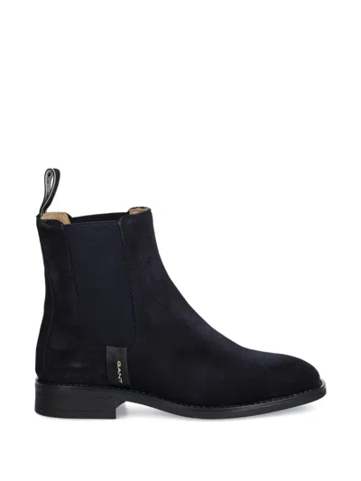 Gant Fayy Suede Pull-tab Boots In Blue