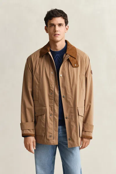 Gant Field Decker Jacket In Brown