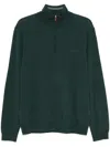 Gant Fine-knit Merino Sweater In Green