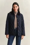 Gant Fitted Quilted Jacket In Blue