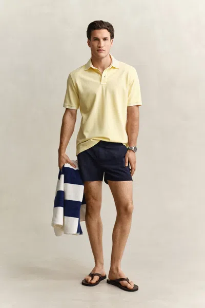 Gant Fitted Swim Shorts In Yellow