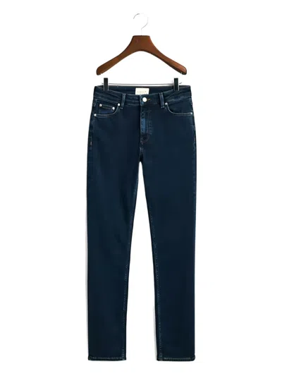 Gant Five-pockets Denim Jeans In Blue
