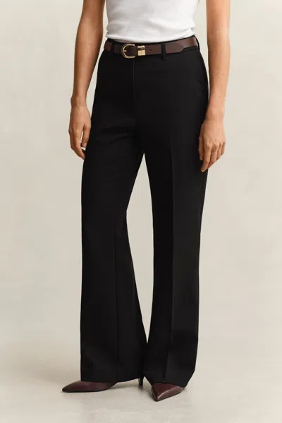 Gant Flared Slacks In Black
