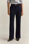 Gant Flared Slacks In Blue