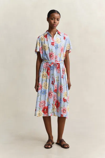 Gant Floral Shirt Dress In Multi