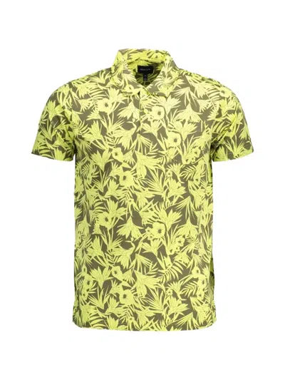 Gant Floral-print Cotton Polo Shirt In Green