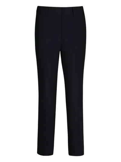 Gant Fluid Slim Slack Trousers In Blue