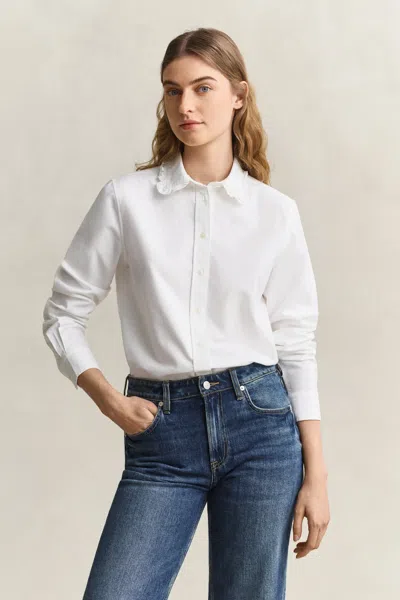 Gant Frilly Classic Oxford Shirt In White
