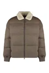 Gant Full-zip Padded Down Jacket In Brown