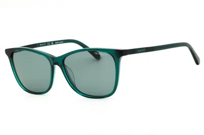 Gant Ga00007 Rectangular Acetate Sunglasses In Teal