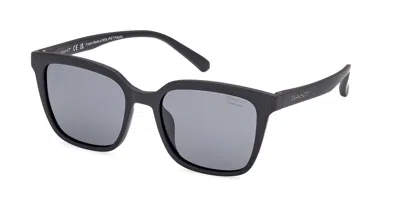 Gant Ga00008 Polarized 02a Men's Sunglasses Black Size 53