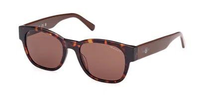 Gant Ga00009 52e Men's Sunglasses Tortoiseshell Size 53 In Brown
