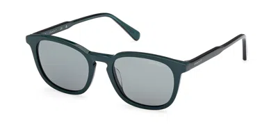 Gant Ga00017 96n Occhiali Da Sole Verdi Per Uomo In Shiny Dark Green