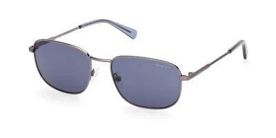 Gant Ga00018 12v Men's Sunglasses Silver Size 56 In Transparent