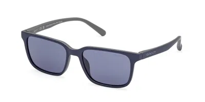 Gant Ga00019 92v Men's Sunglasses Blue Size 55