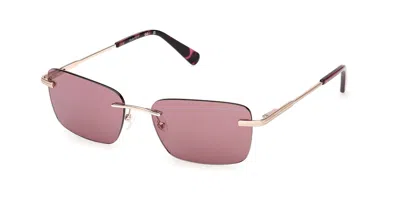 Gant Ga00040 28s Men's Sunglasses Gold Size 57 In Pink