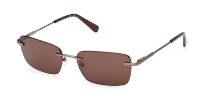 Gant Ga00040 36e Men's Sunglasses Brown Size 57 In Gold