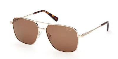 Gant Ga00041 Polarized 32h Men's Sunglasses Gold Size 57 In Multi